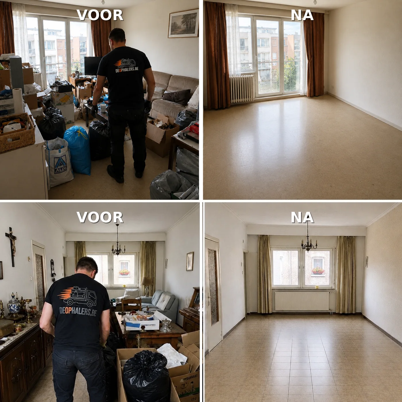 Woning of appartement leeghalen door De Ophalers